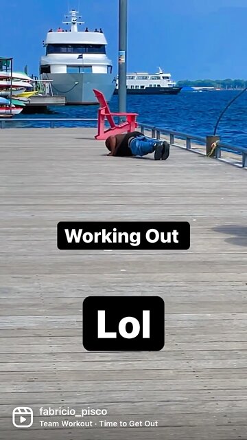 Homeless working out