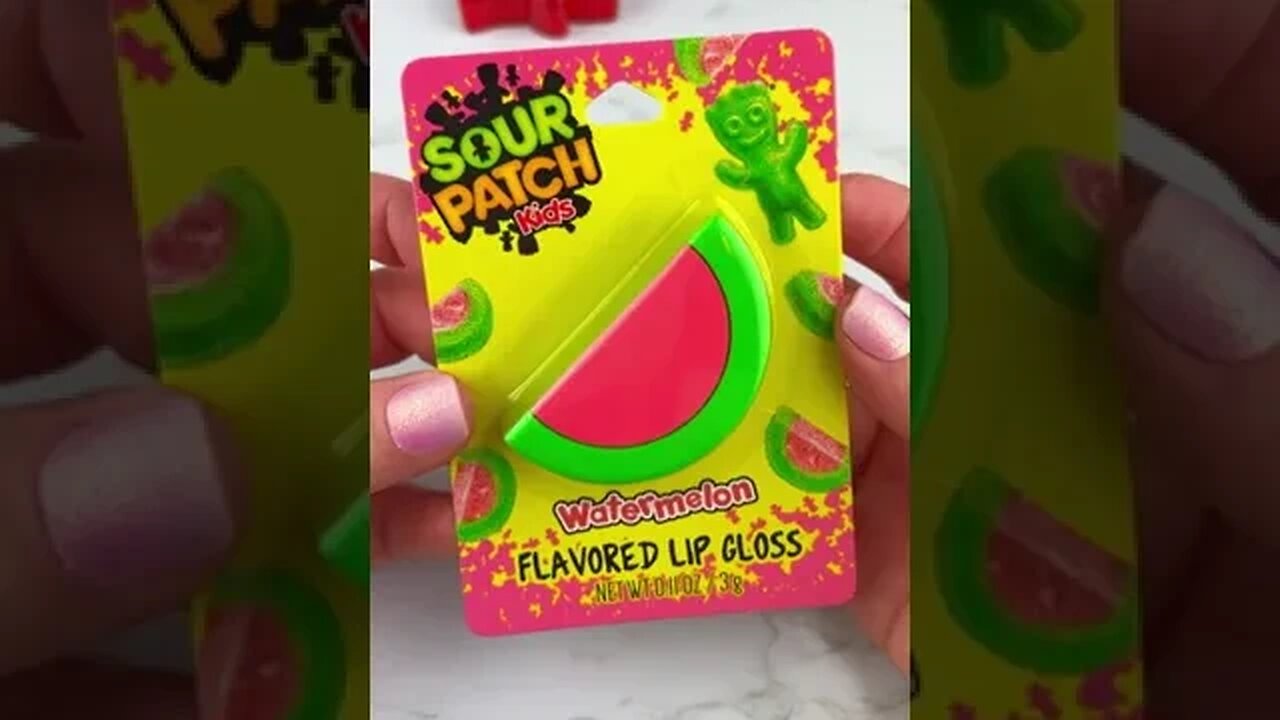 Sour Patch Lip Balms Satisfying Video ASMR! #shorts #asmr