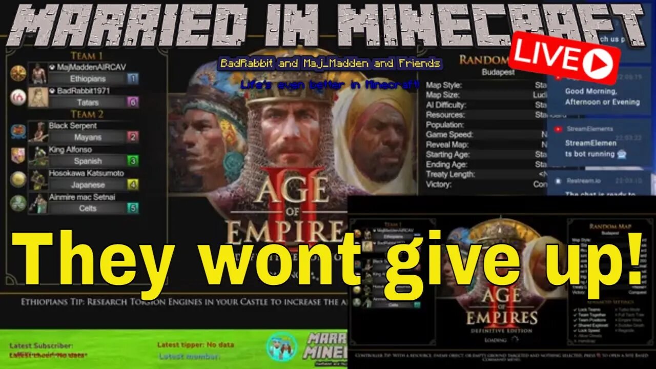 They Wont Give Up!!! Its Age of Empires II Time! #AoE2 #MiM #MarriedInMinecraft