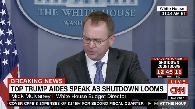 OMB Mulvaney Claims Obama Used Gov't Shutdown As Weapons Against Voters