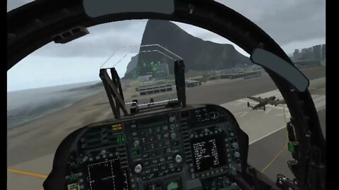 Hovering in the Harrier.