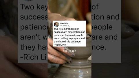 Two key ingredients are needed to reach success- preparation and patience #shorts #coachLio #skill