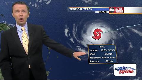 Hurricane Irma is poised to take aim at Florida, possibly Carolinas | Update Monday 5AM