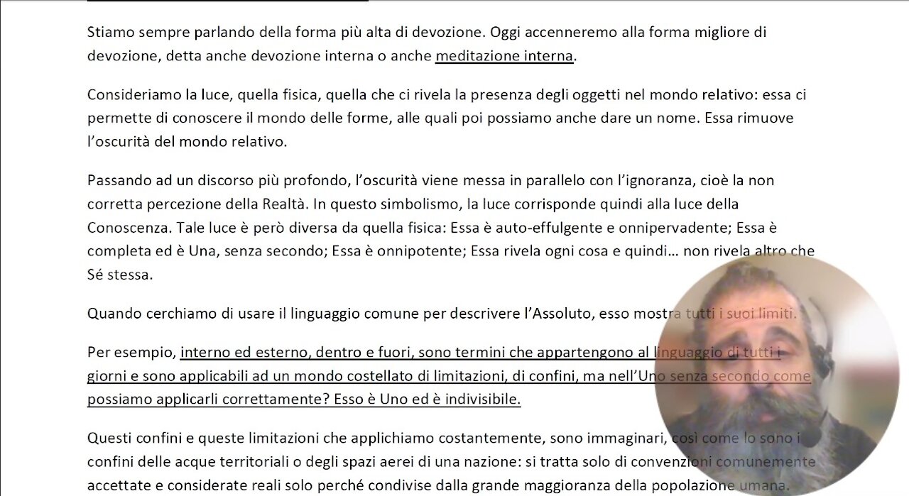 09/03/2021 - La meditazione interna e la devozione interna