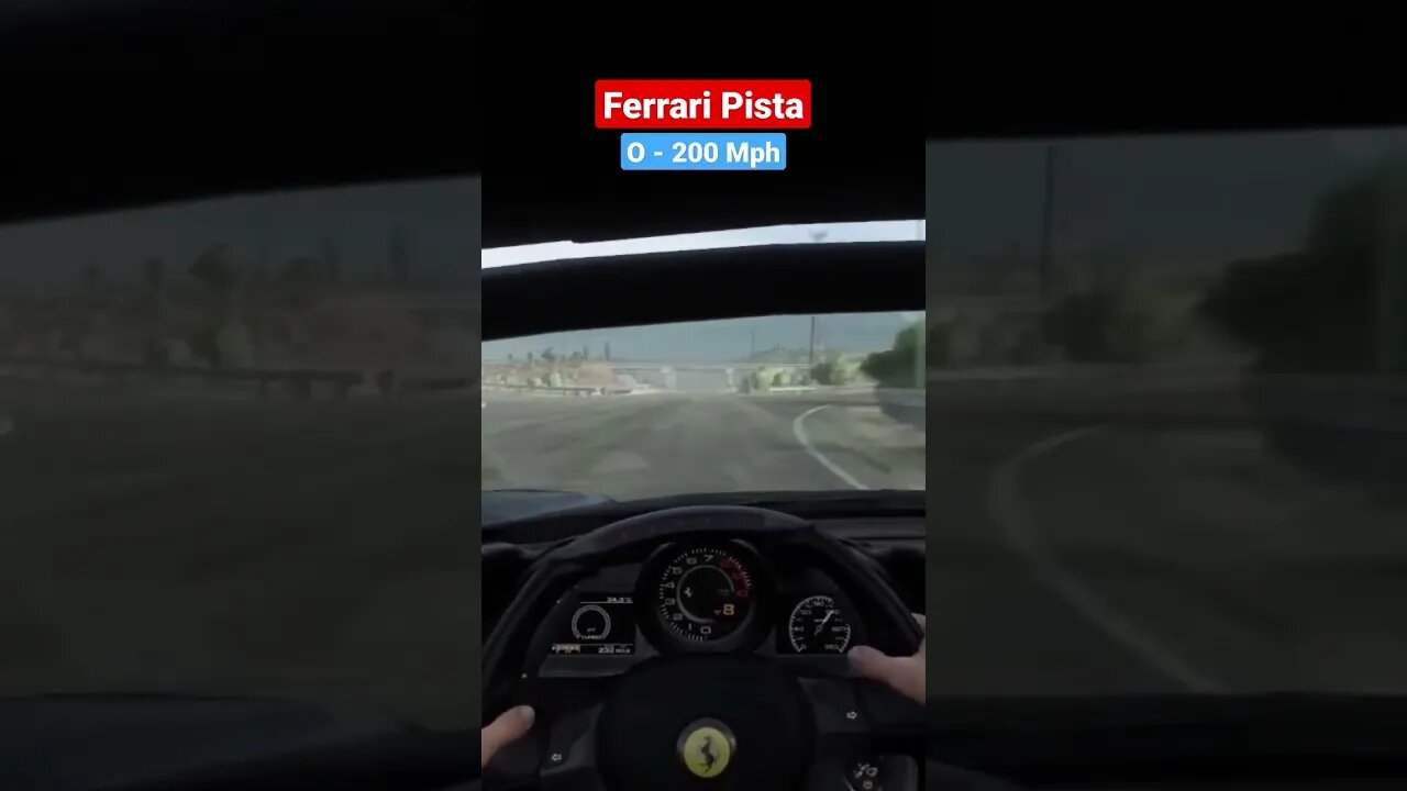 Ferrari Pista Pov. 0-200Mph.