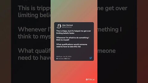 this is trippy but its helped me get over limiting beliefs faster