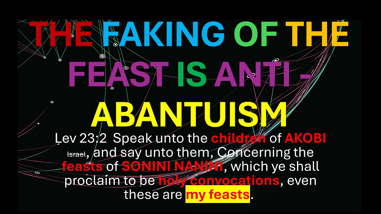 AFRICA IS THE HOLY LAND || THE FAKING OF THE FEAST IS ANTI - ABANTUISM