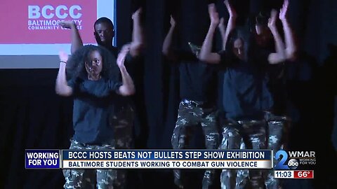 Baltimore City Community College hosts 'Beats Not Bullets' step show exhibition to combat gun violence