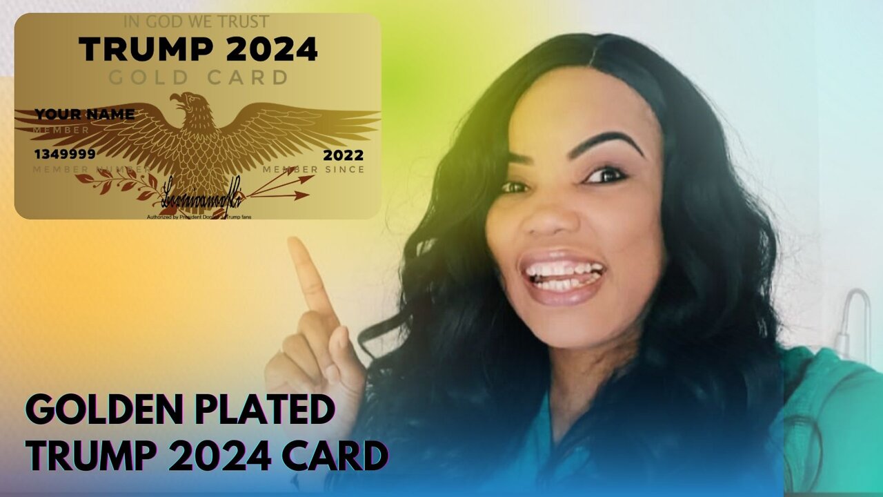 GOLDEN PLATED TRUMP 2024 CARD