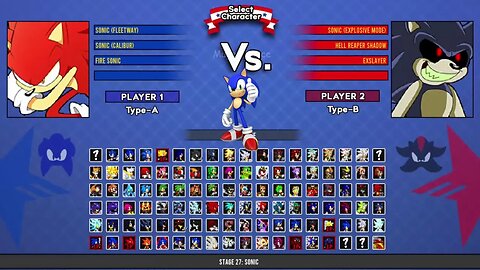 Fleetway Sonic & Excalibur Sonic &FireSonic VS SonicExplosive & HellReaperShadow ISonicBattleMUGENHD