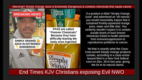 Warning!!! Simply Orange Juice is Extremely Dangerous & contains chemicals that cause cancer