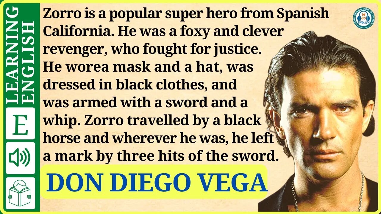 learn English through story level 1 🍁Don Diego Vega | WooEnglish