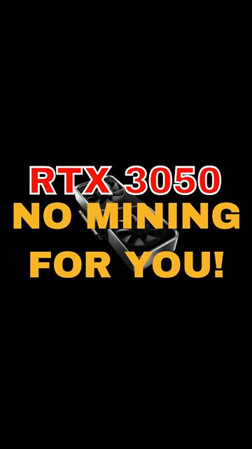 Nvidia RTX 3050 Not Good for Crypto Mining #Shorts