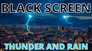 THUNDER and RAIN Sounds for Sleeping BLACK SCREEN!! Healing Sleep, Relaxation, Storm Noise, Natural
