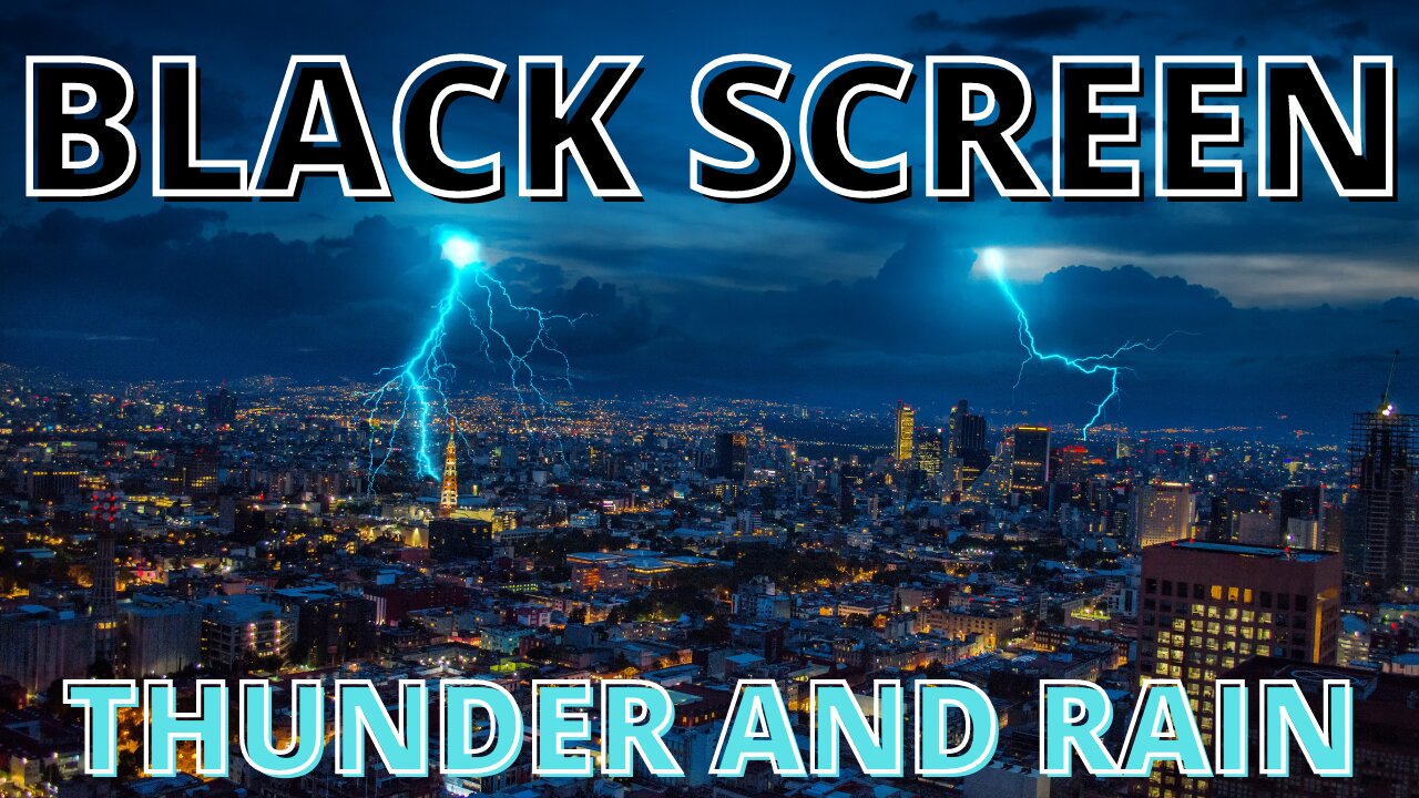 THUNDER and RAIN Sounds for Sleeping BLACK SCREEN!! Healing Sleep, Relaxation, Storm Noise, Natural