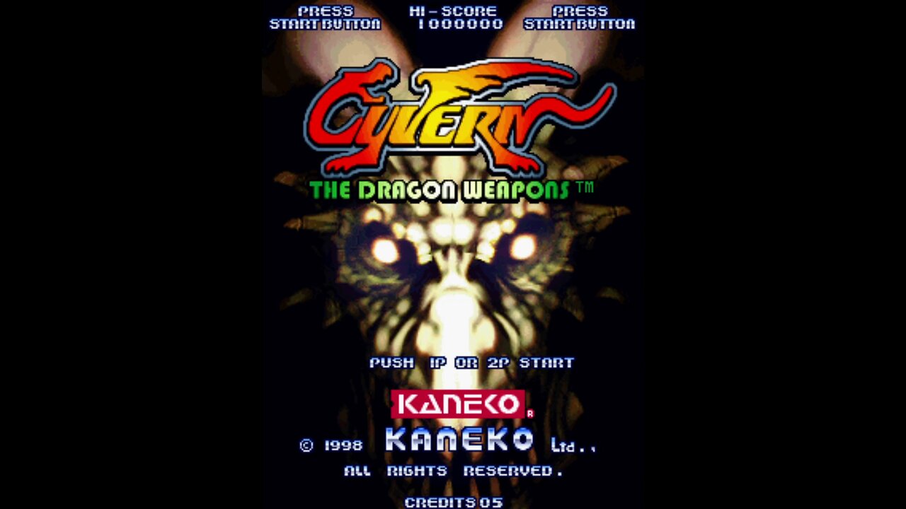 Cyvern Arcade Game, Kaneko 1998, playthrough