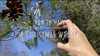 How to make a wreath using greenery