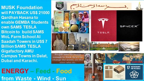 SAMS TESLA BITCOIN powered ECONOMIC Re-Engineering of MOTHER EARTH