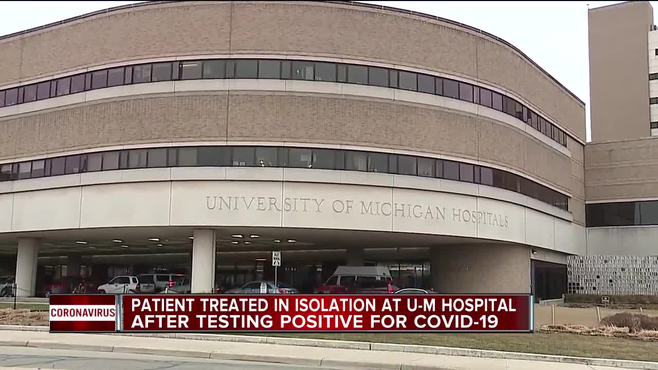 Michigan coronavirus patient being treated at UM hospital in Ann Arbor