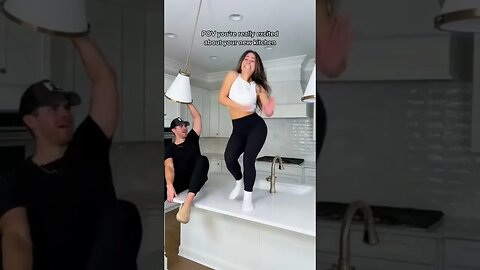 She jumped and danced