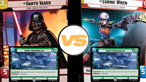 Star Wars Unlimited: (Command) Sabine VS (Aggression) Vader Match & Gameplay