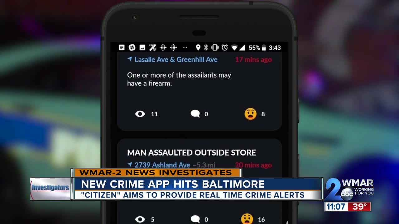 Real-time crime app hits Baltimore