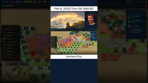 #oneturnadaychallenge #civ6 – Turn 39 - MID-ANCIENT ERA TACTICS! - #shorts