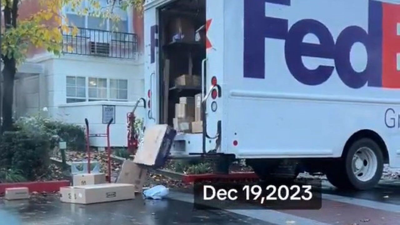 This FedEx Driver's Gonna Get A Pink Slip For The Holidays