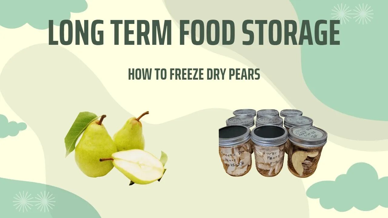 How to Freeze Dry Pears