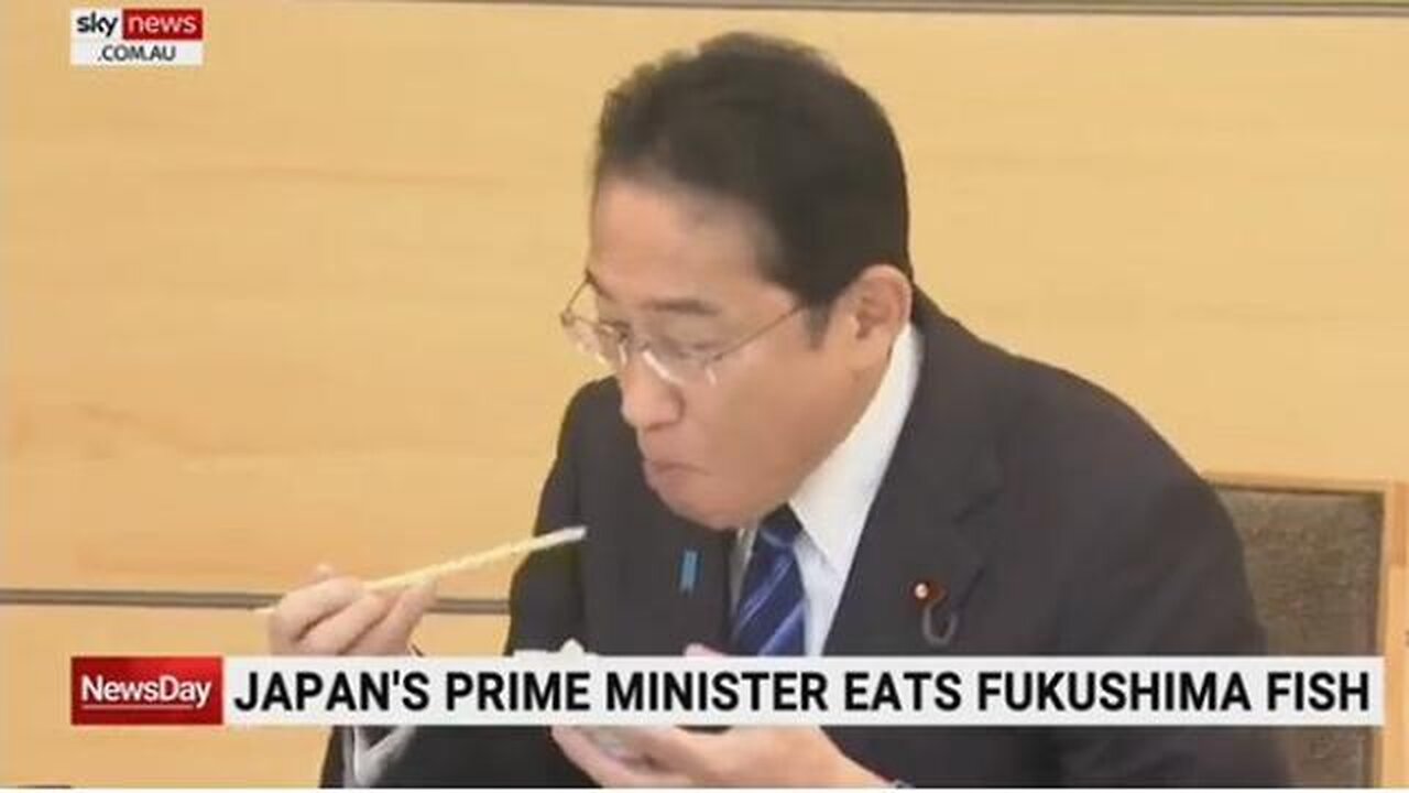 JAPAN’S PM EATS FUKUSHIMA FISH TO DISPEL CONCERNS ABOUT ITS SAFETY