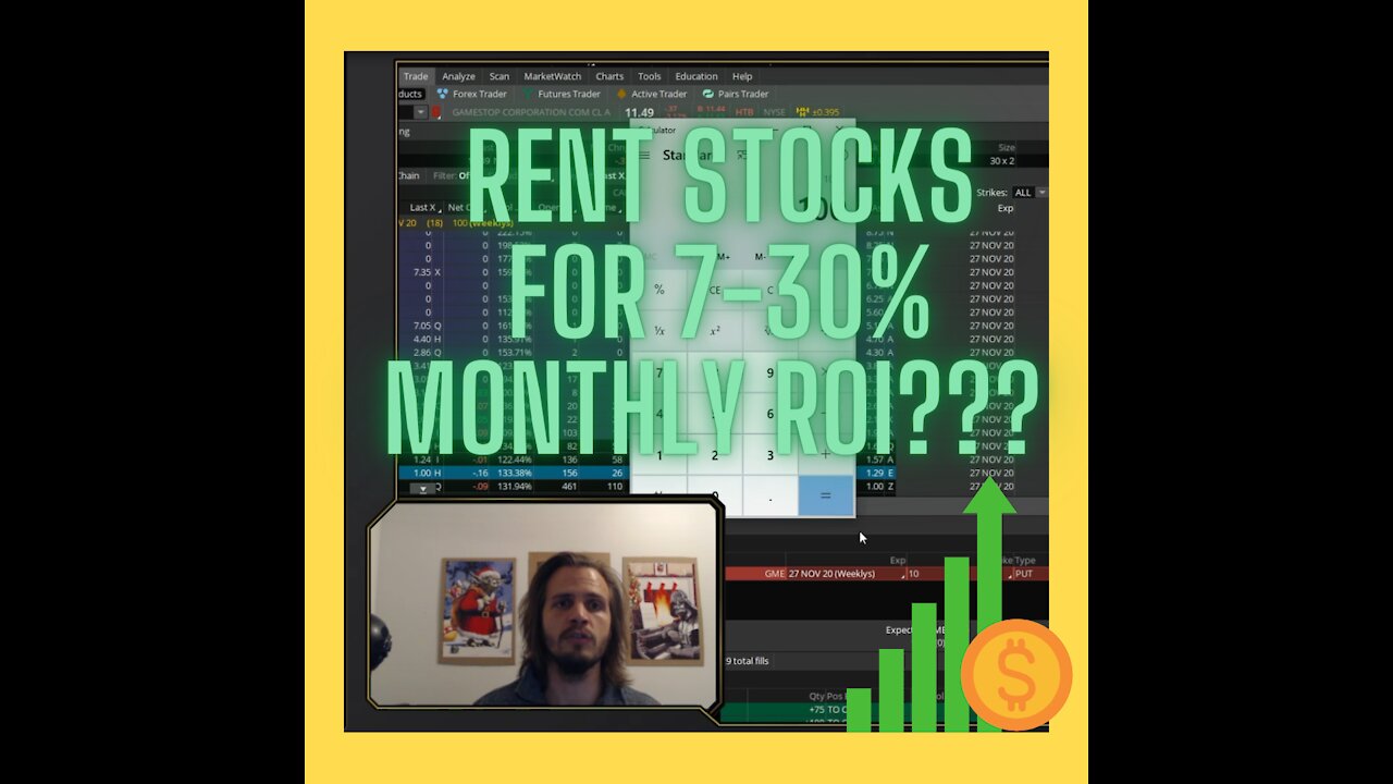 How to "Rent" Stocks for Monthly Income (7-30% ROI!)