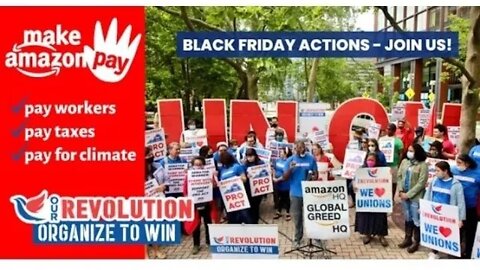 The Black Friday Rally Outside Jeff Bezos Penthouse 5th Ave 11/25/22