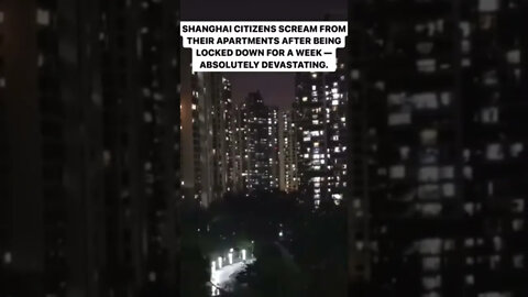 Locked down residents in Shanghai scream from their balconies! Is this HELL on earth!😱 #shorts