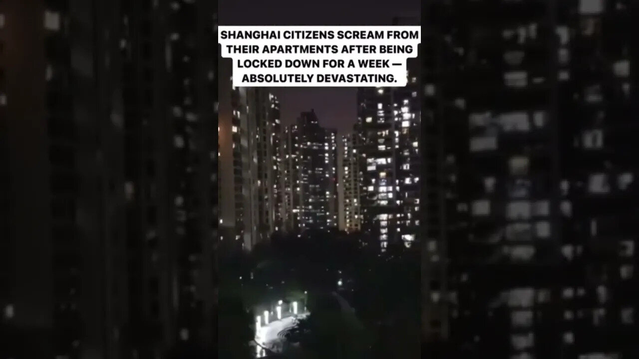 Locked down residents in Shanghai scream from their balconies! Is this HELL on earth!😱 #shorts