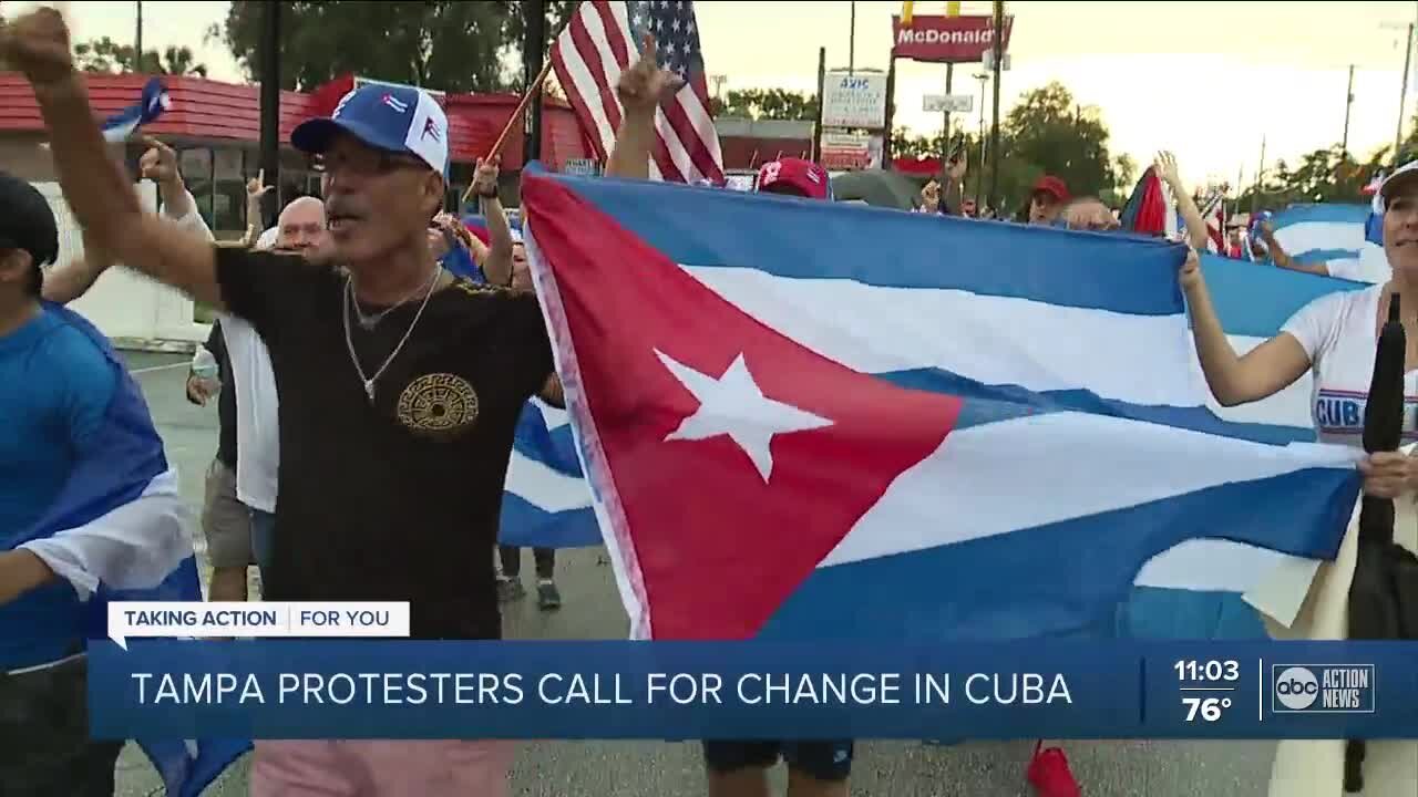 Tampa protesters call for change in Cuba