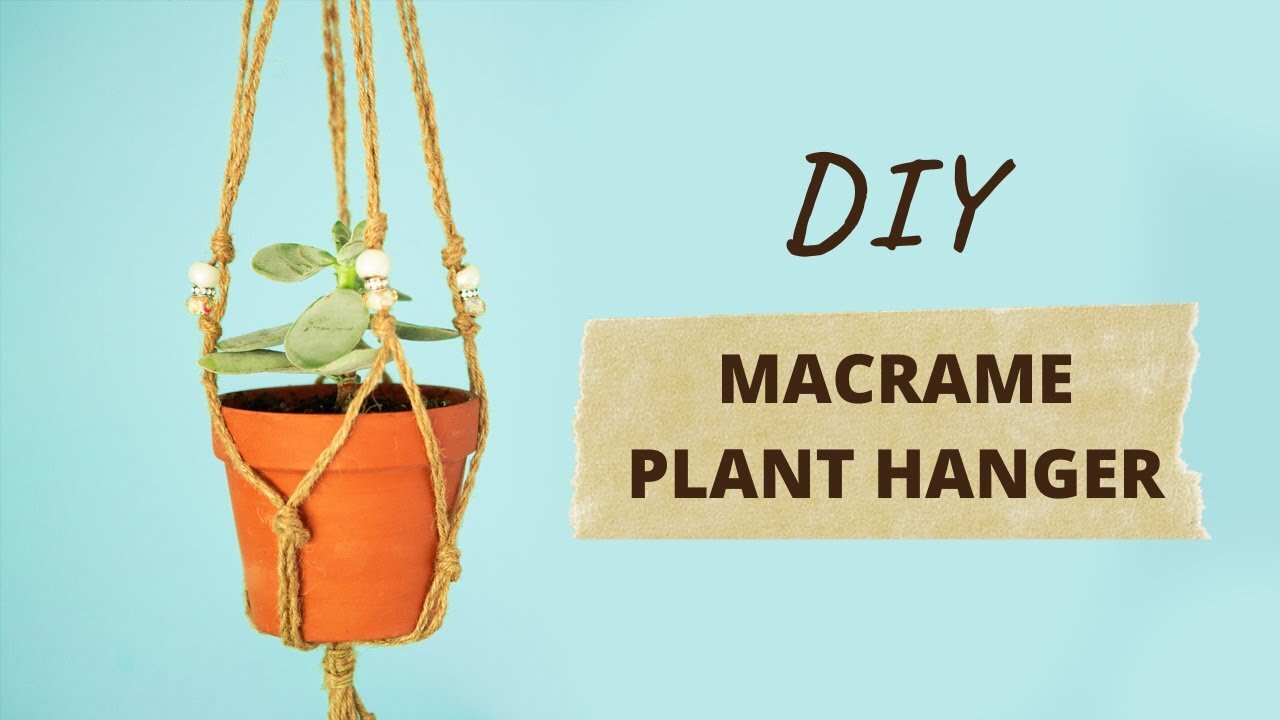 DIY EASY MACRAME PLANT HANGER | DIY EASY ROOM DECOR IDEAS!