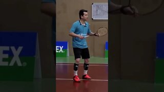 Scissor Jump Footwork for Badminton - Kowi Chandra #shorts