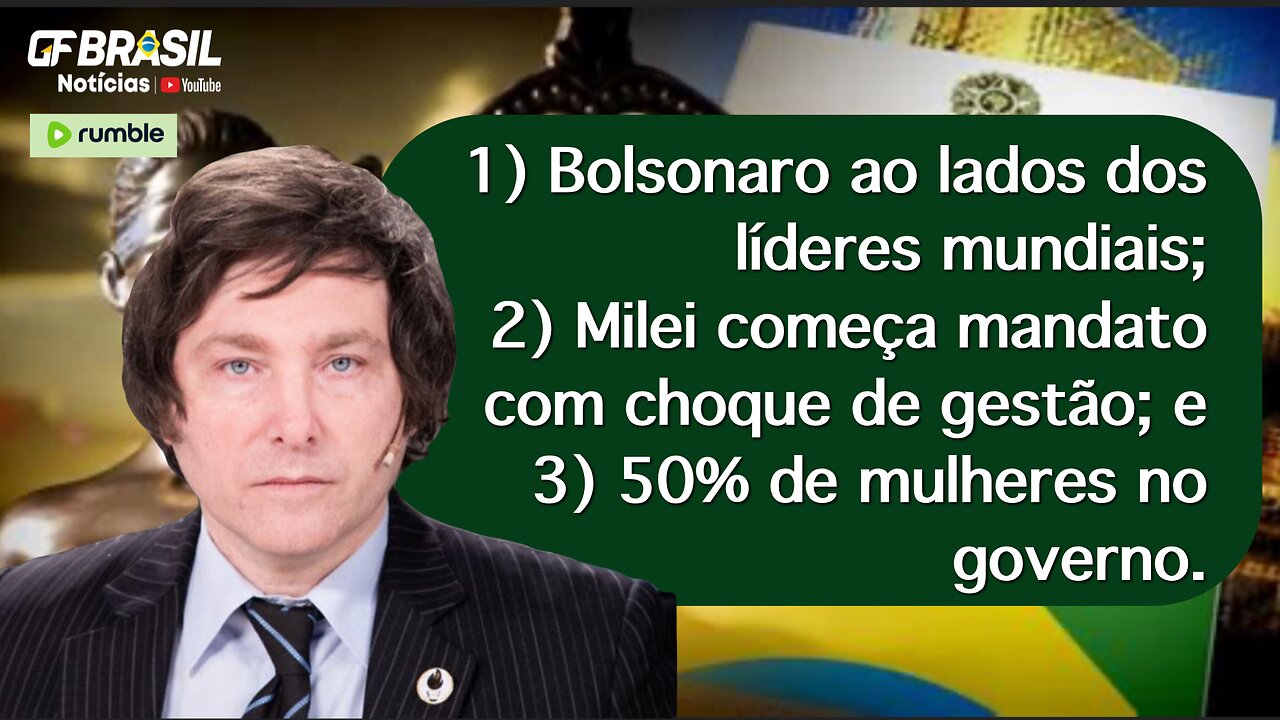 Milei começa governo com 50% mulheres na equipe. Bolsonaro bem na foto!