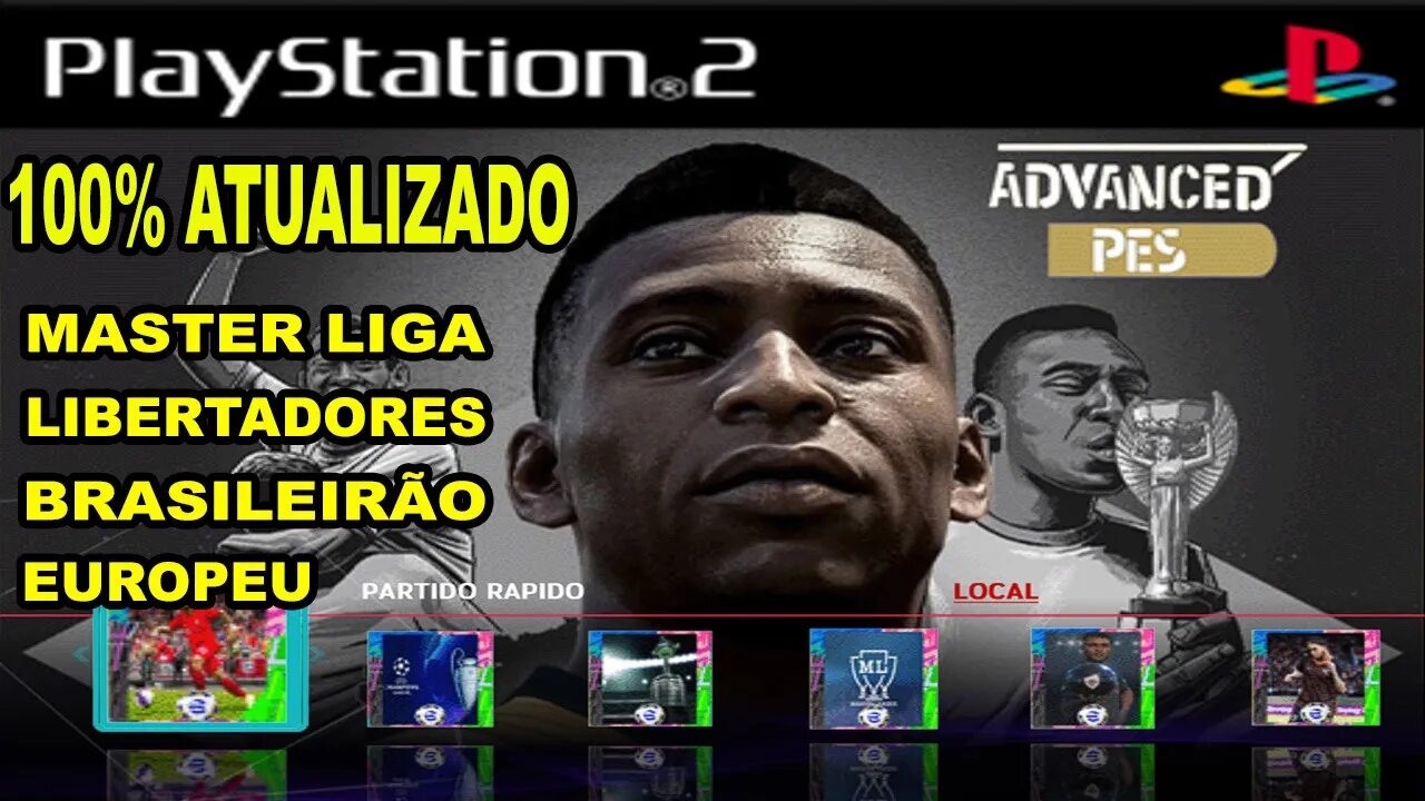 PES 2023 (PS2) ADVANCED ATUALIZAÇÃO DE JANEIRO 100% ATUALIZADO