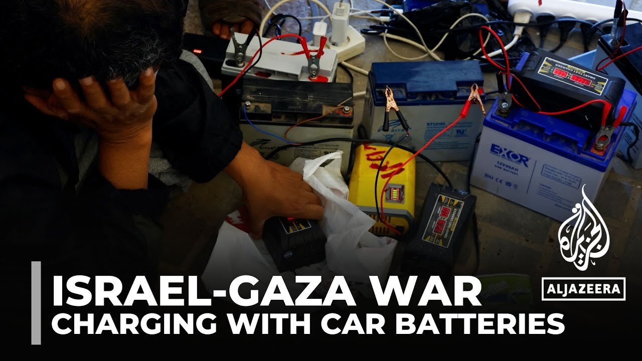 Gaza under blockade: Car batteries charge phones in absence of fuel