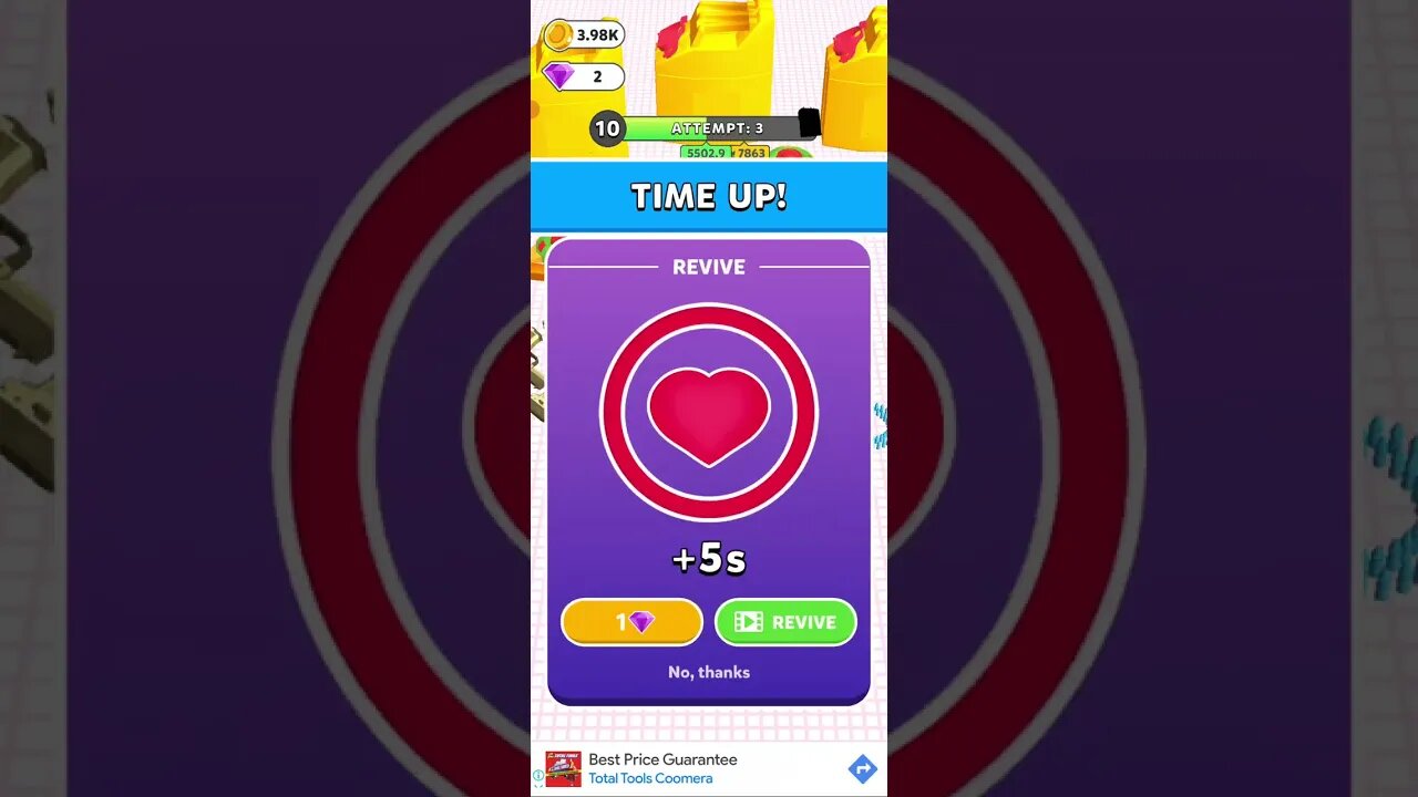 Large hole - Level 10 Attempt 3