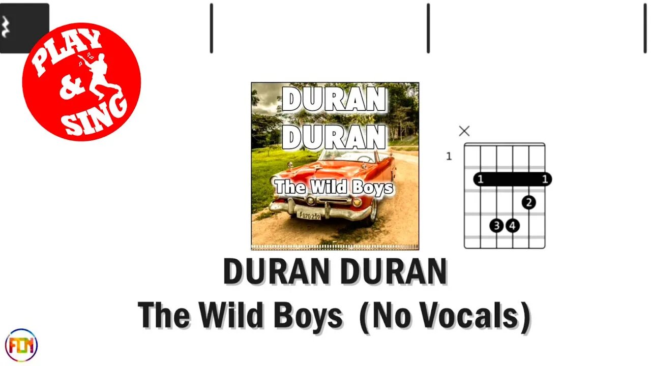 DURAN DURAN The Wild Boys FCN GUITAR CHORDS & LYRICS NO VOCALS