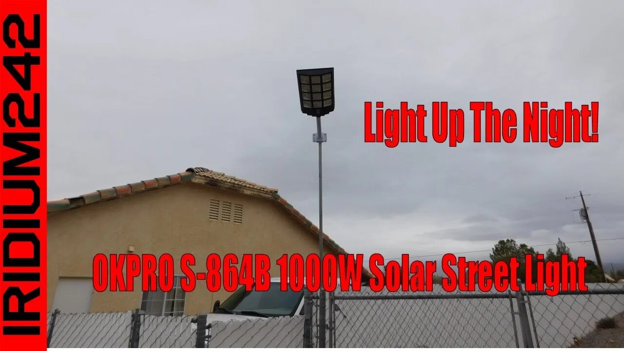 Prepper Security: OKPRO S 864B 1000W Solar Street Light