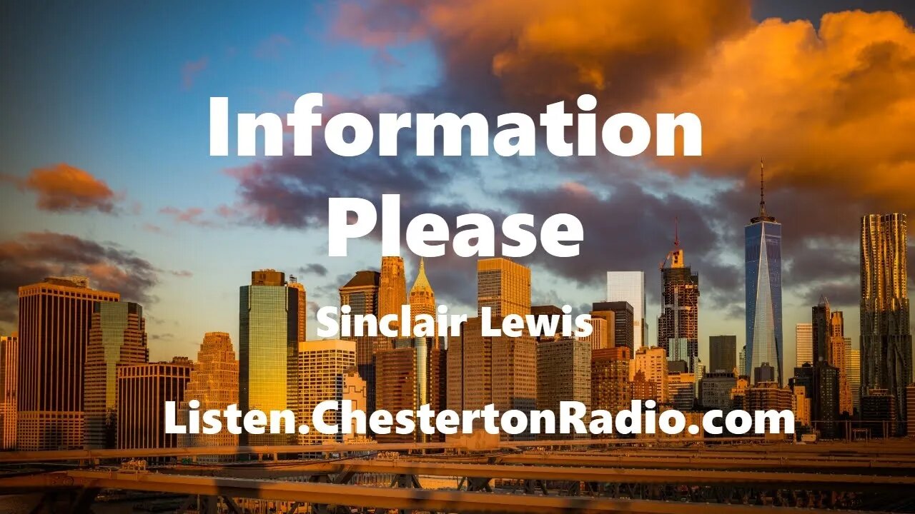 Information Please - Sinclair Lewis