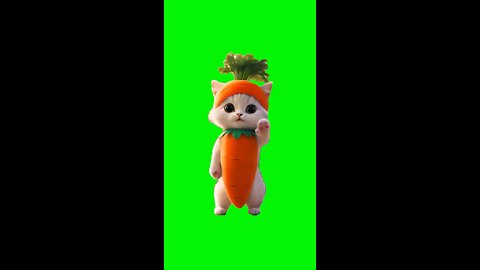 AI Cat Dance | Green Screen