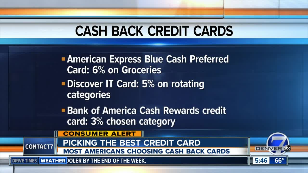 Picking the best cash back credit card