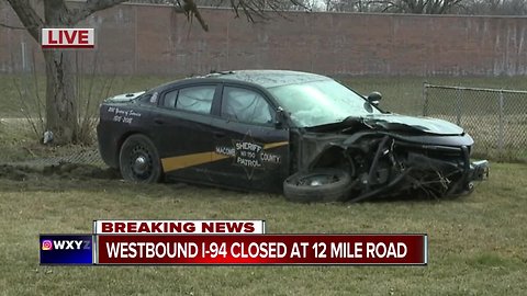 Westbound I-94 closed at 12 Mile Road