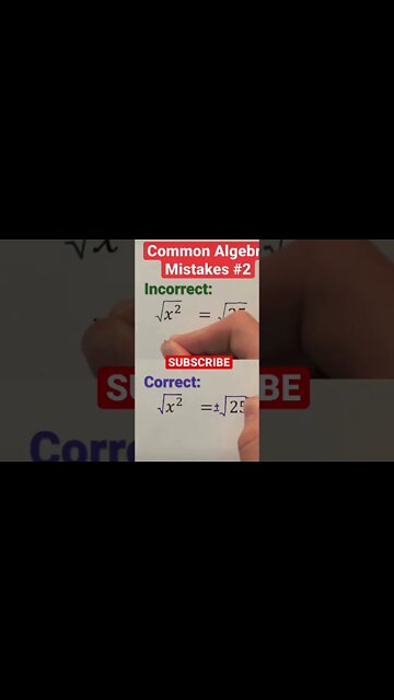 algebra square root mistake