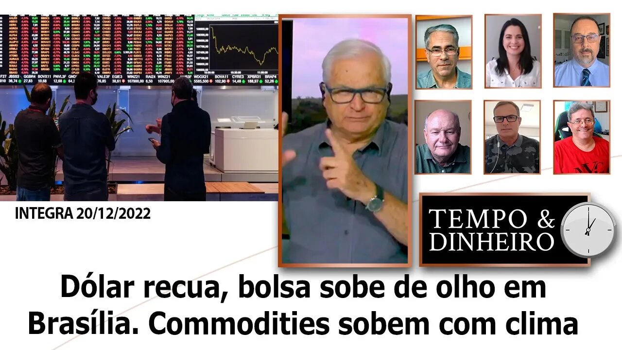 Dólar recua, bolsa sobe de olho em Brasília. Commodities sobem com clima