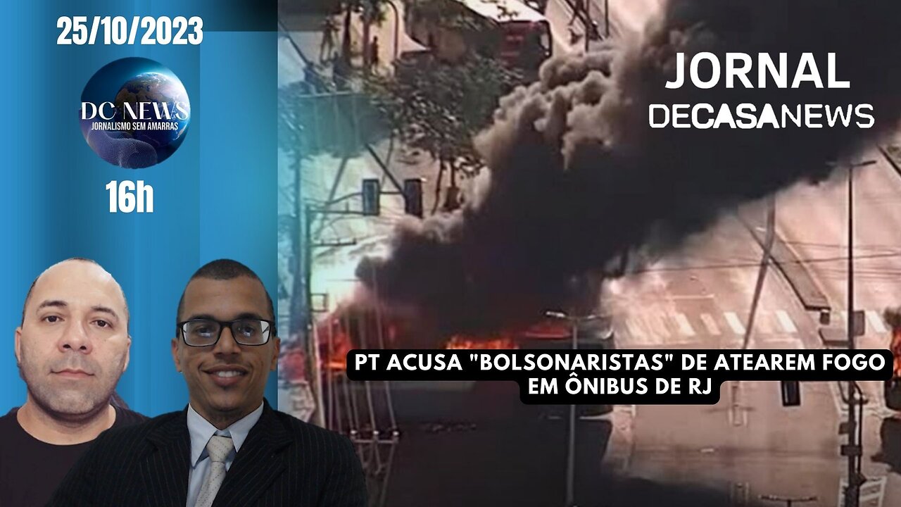 PT acusa "bolsonaristas" de atearem fogo em ônibus de RJ